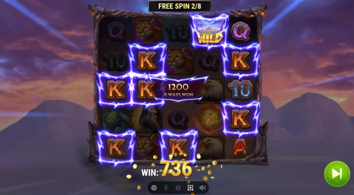 Colt Lightning Inferno výhra v bonusové hře